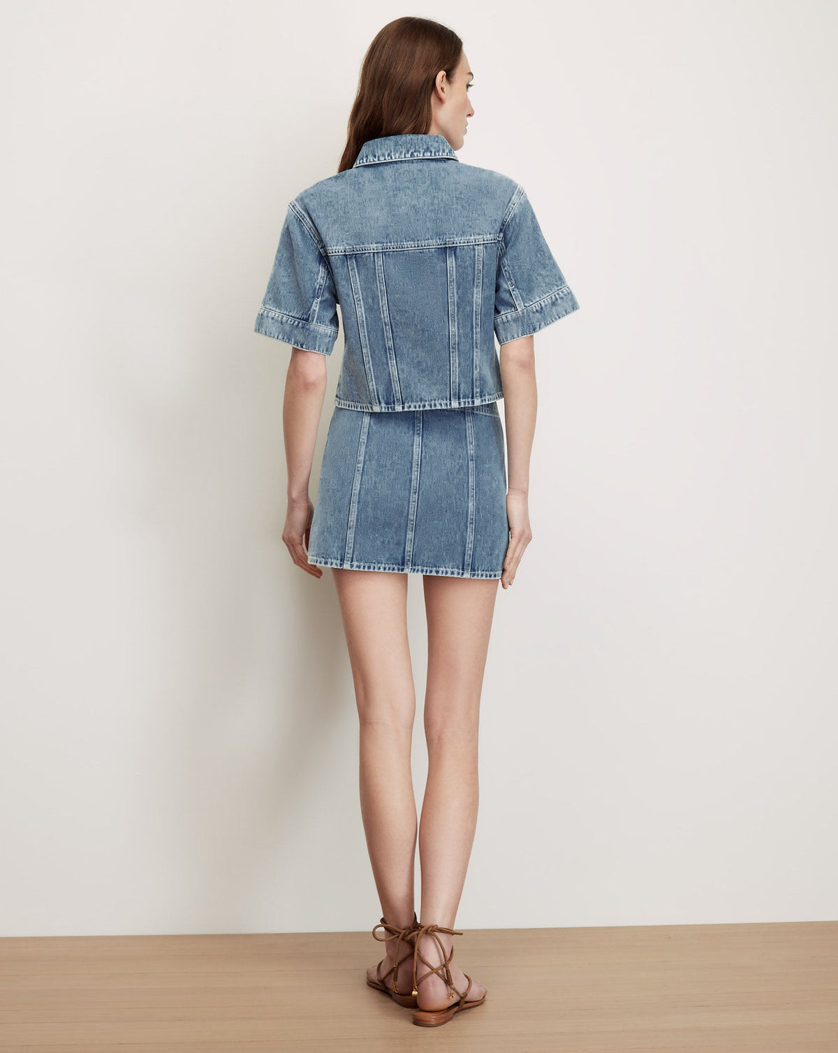Malcom Cropped Denim Jacket - Image 3