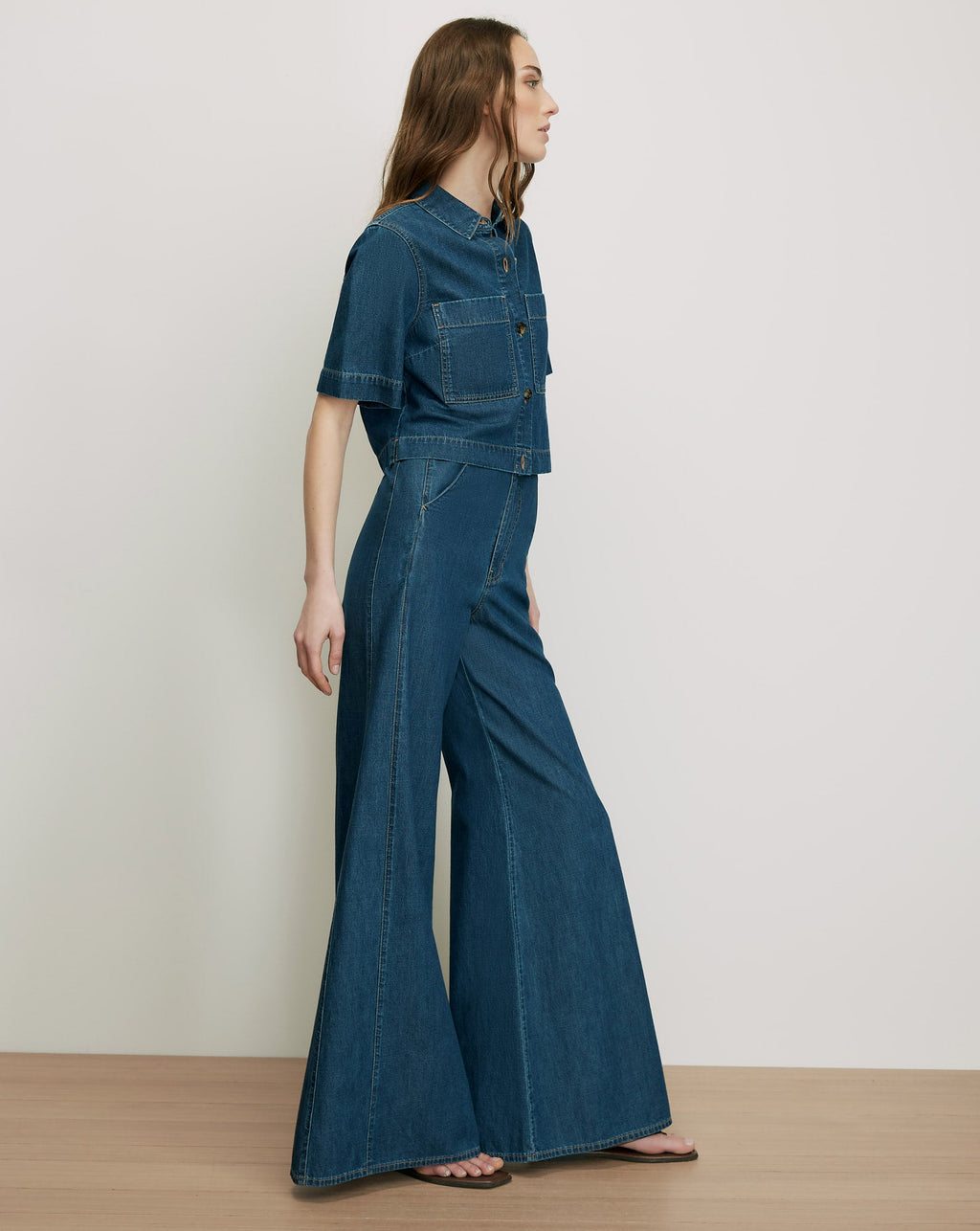 Digby Wide-Leg Chambray Pant - Image 3