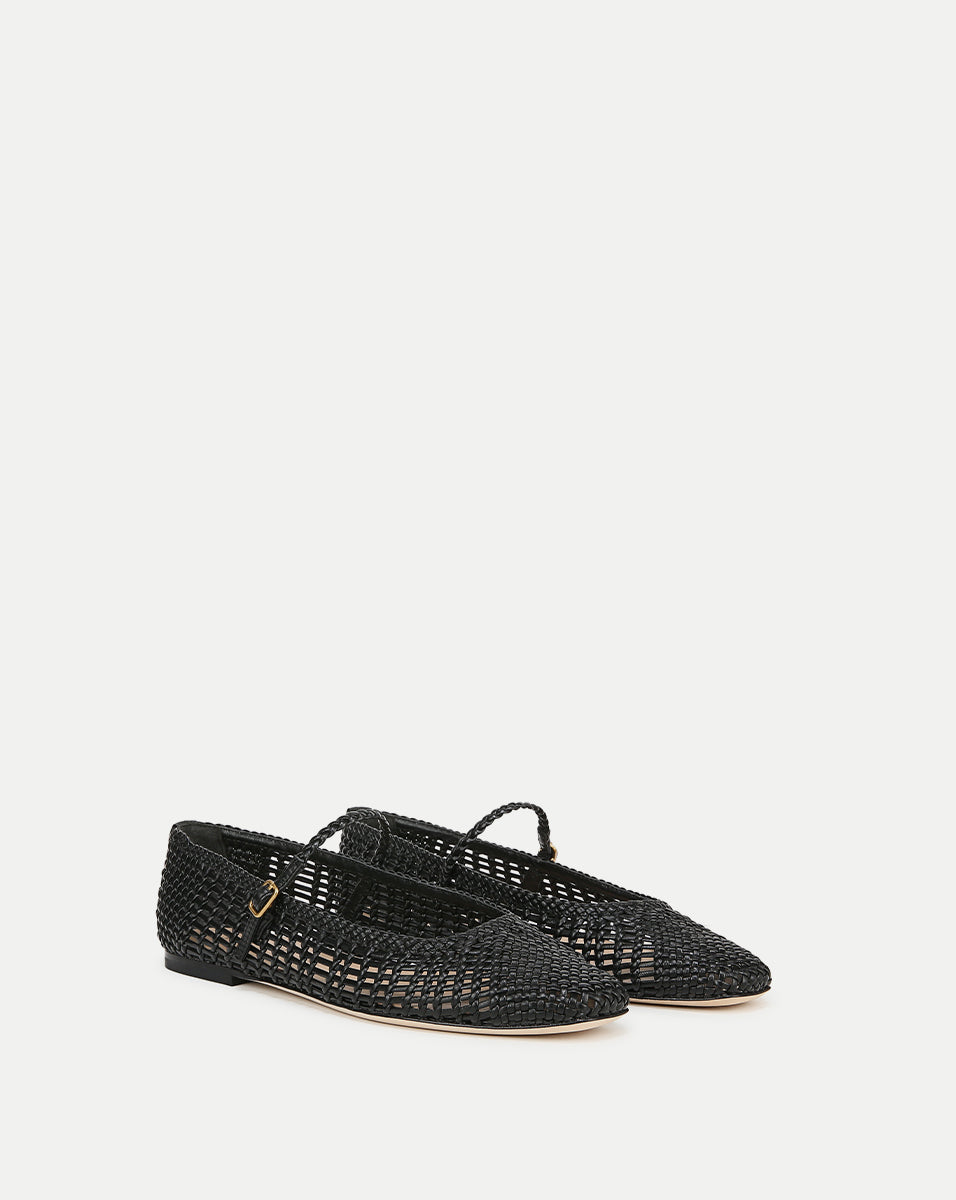 Ellie Woven-Leather Flat - Image 3