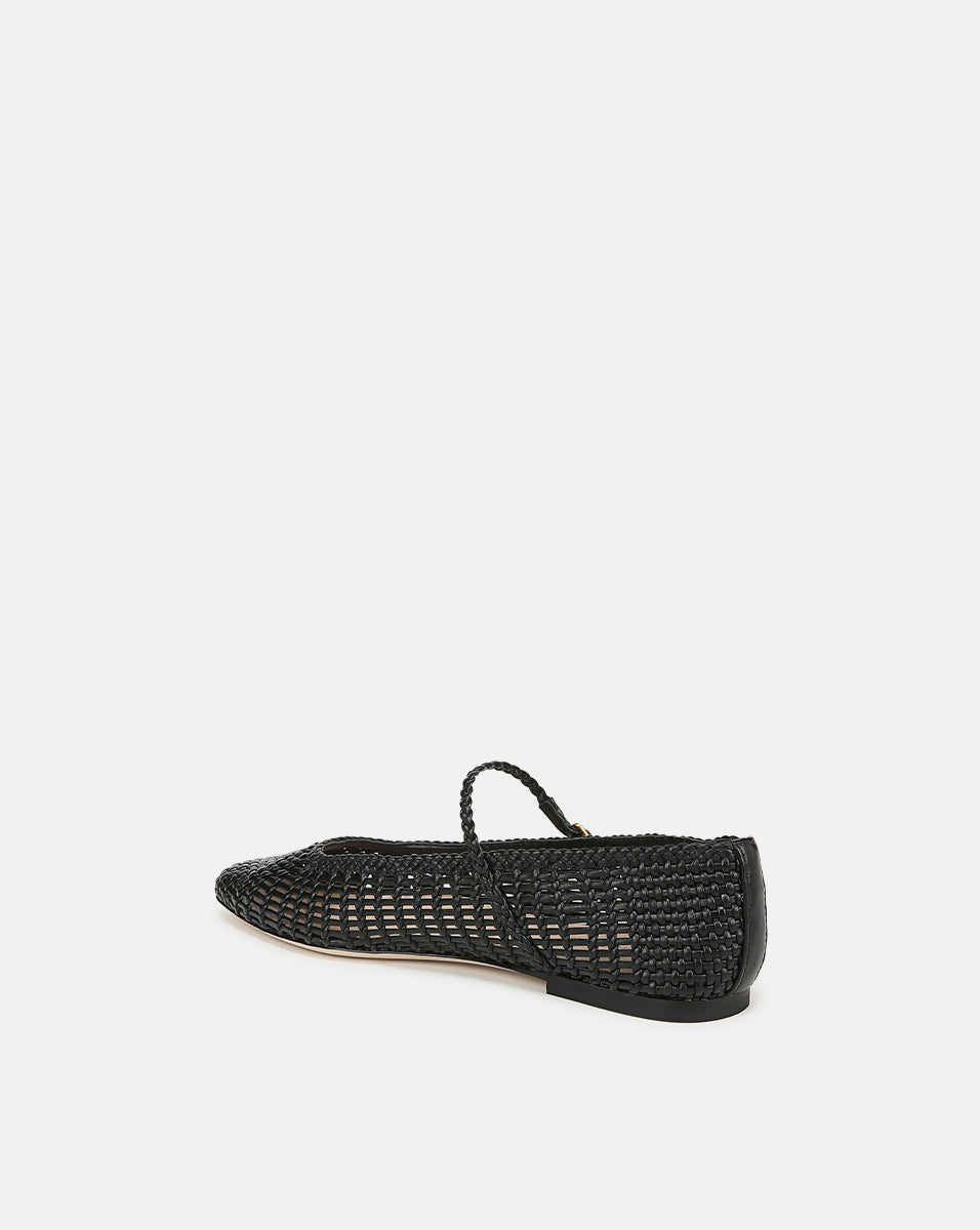 Ellie Woven-Leather Flat - Image 5