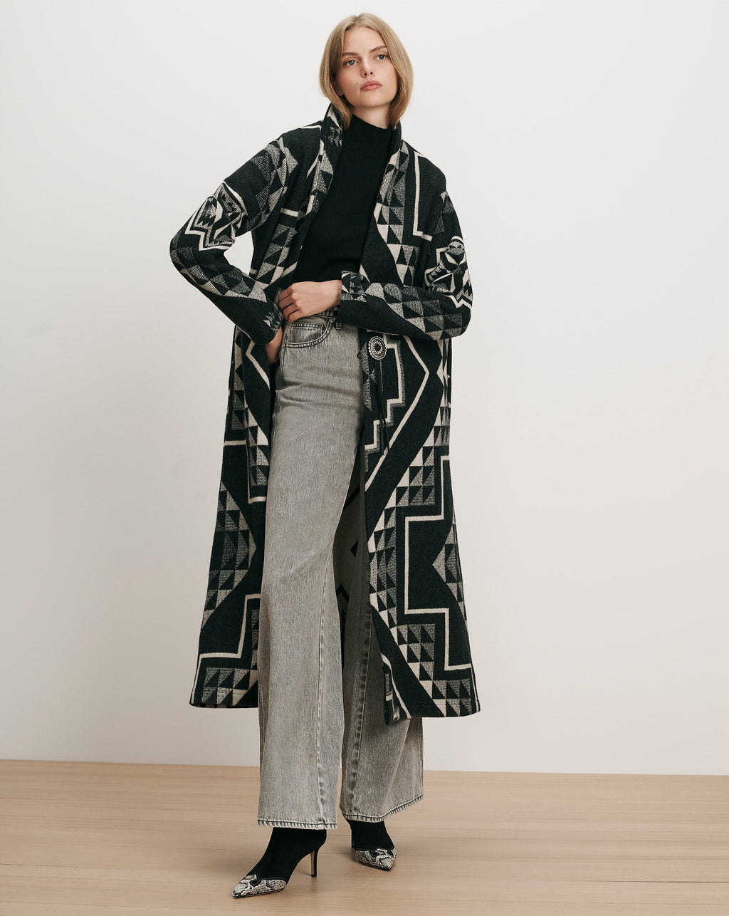 Long Wool Bolero Coat