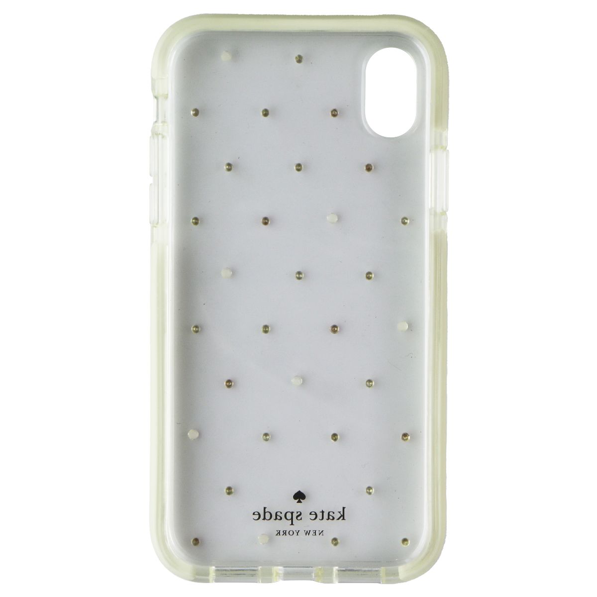 Kate Spade Defensive Hardshell Case for Apple iPhone XR - Clear / Pin Dot Gems - New - Image 3