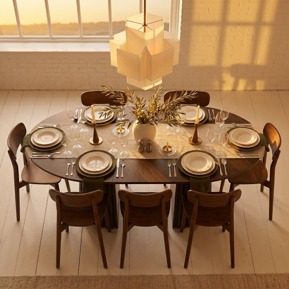 Kanso Round Extendable Dining Table - Image 6