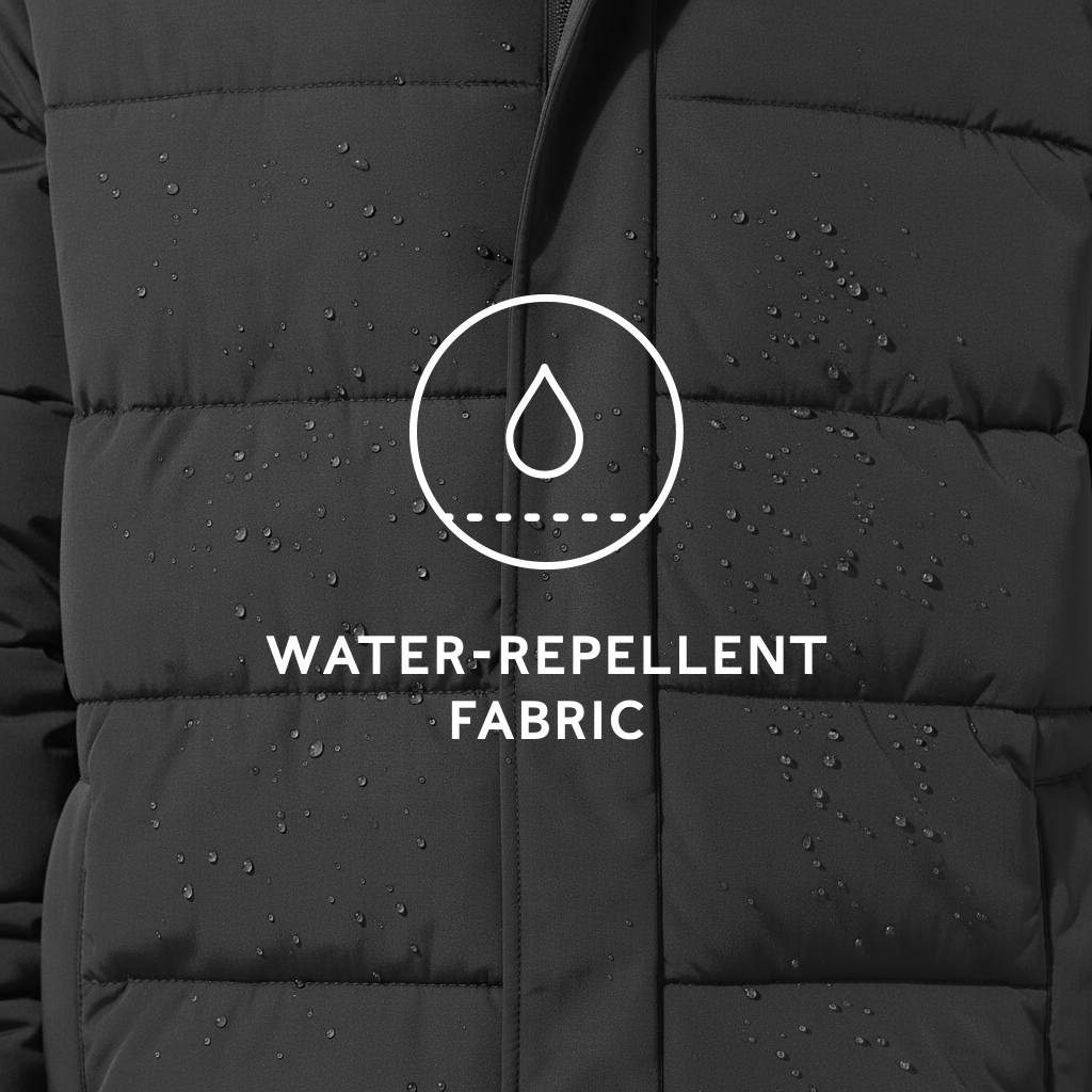Langrick Mens Long Insulated Jacket - Black - Image 11
