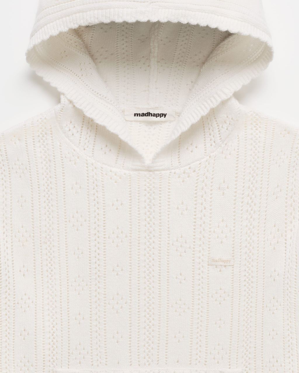 Pointelle Pullover Sweater Hoodie - Image 2