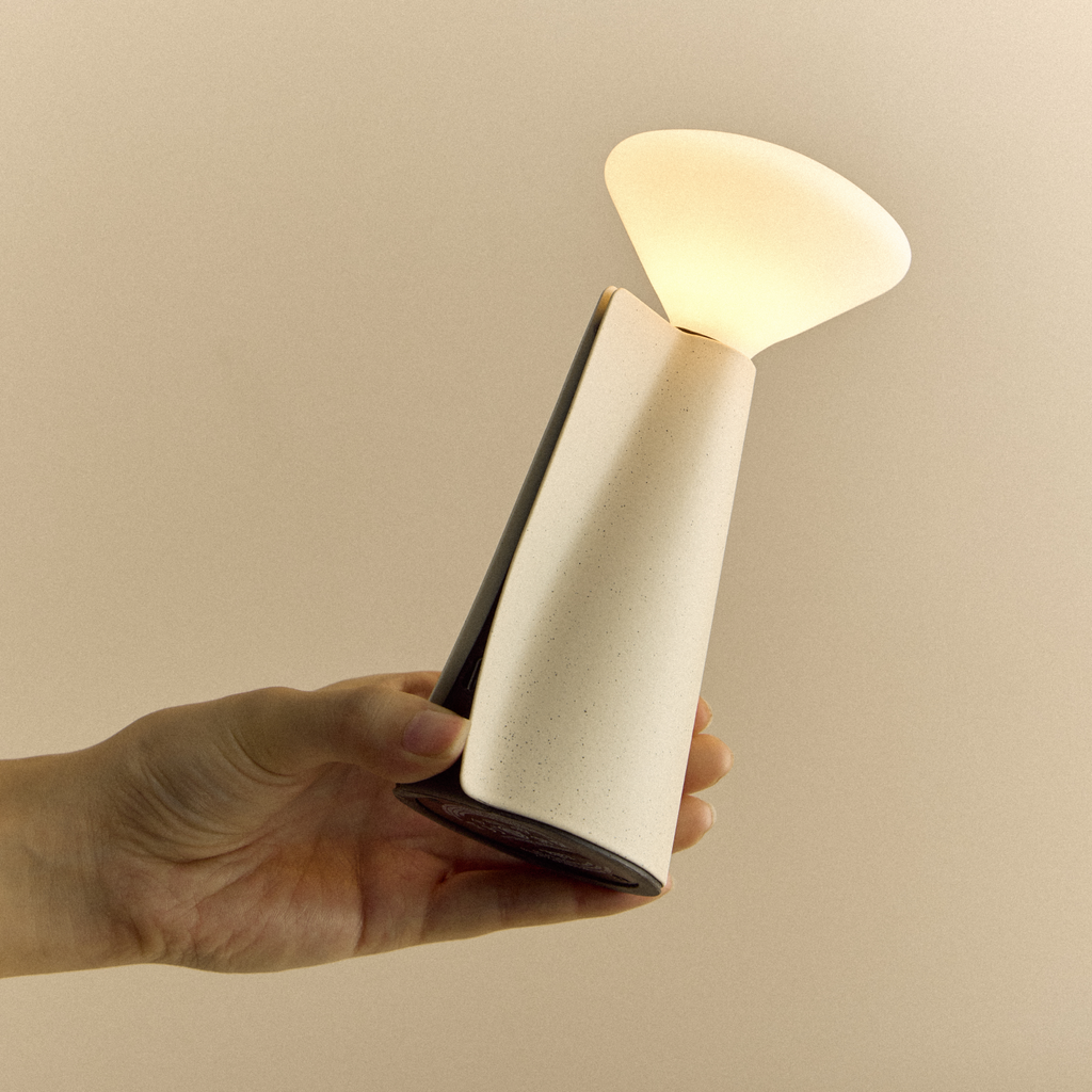 Mantle Portable Lamp in Stone White - Set of 2 - Image 6