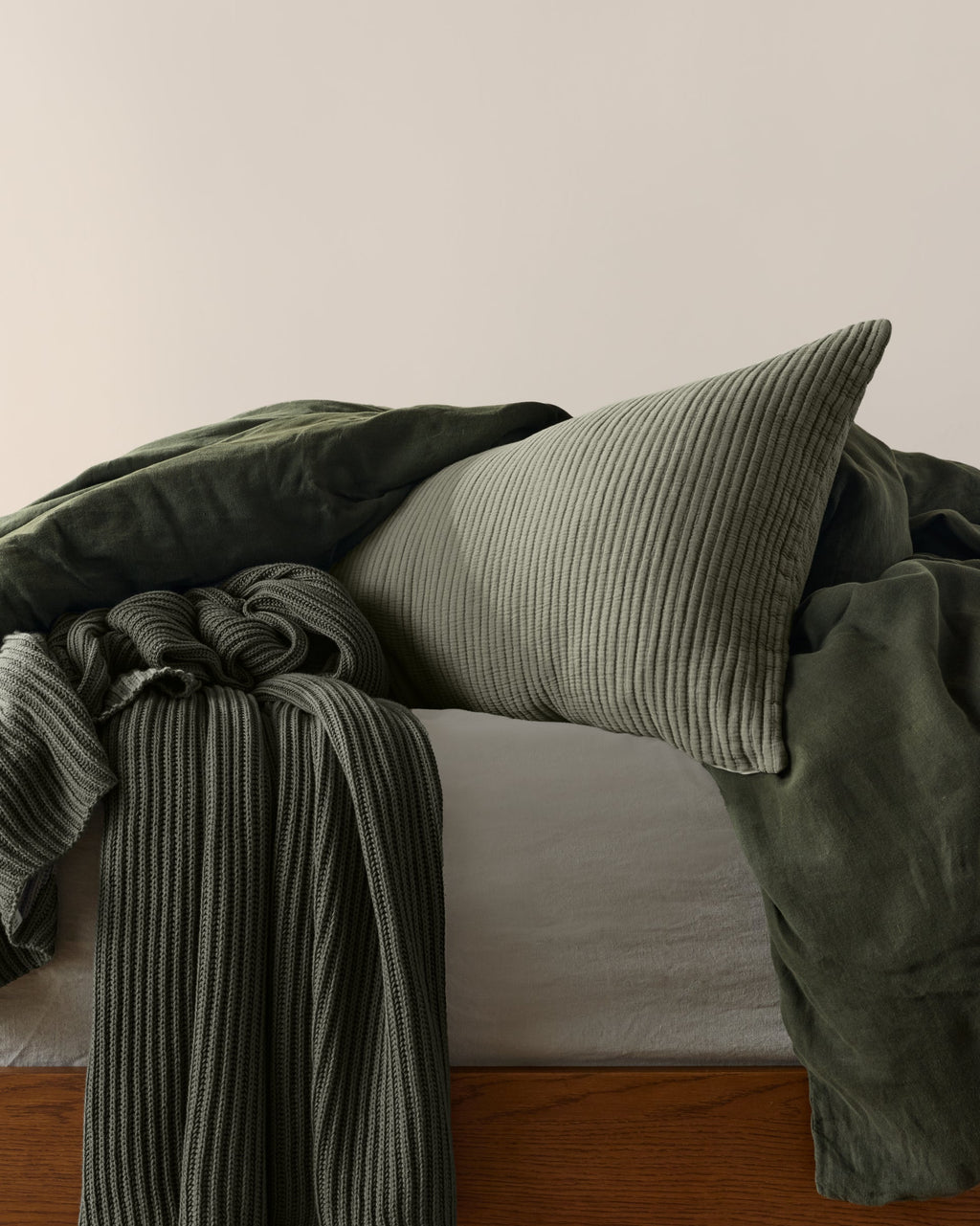 Matelasse Body Pillow Cover (Moss) - Image 4