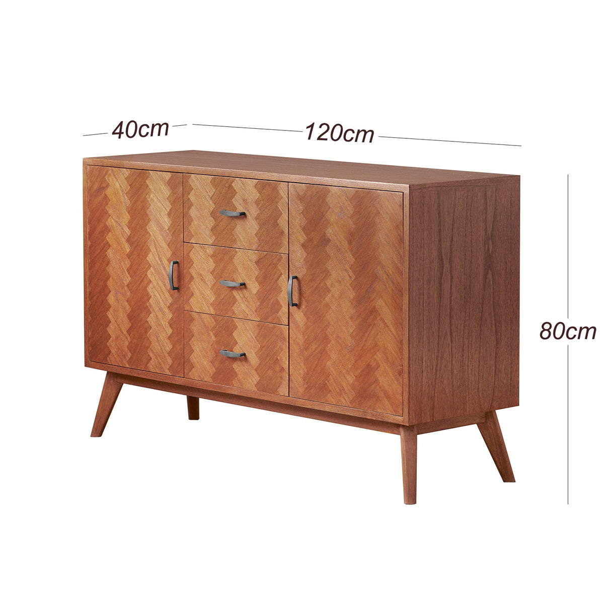 Mid Century Modern Parquet Sideboard - Image 10