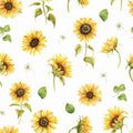 Morning Dew Sunflowers Wallpaper