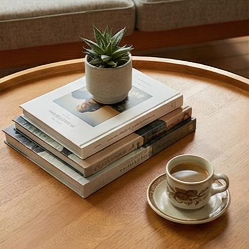 Norway Round Oak Coffee Table - Image 5