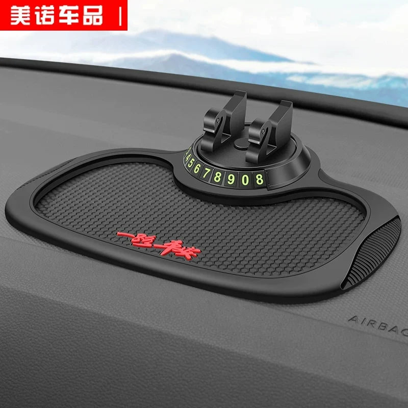 Suction Dashboard Car Mount - B- 25 safe trip Black★With parking card