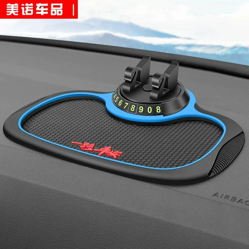 Suction Dashboard Car Mount - B- 25 safe trip Blue★With parking card