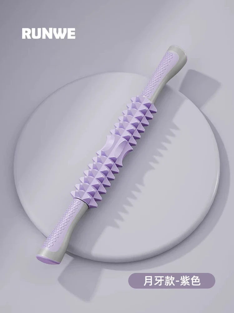 Foam Roller Spiked Club - Purple [crescent massage stick]]