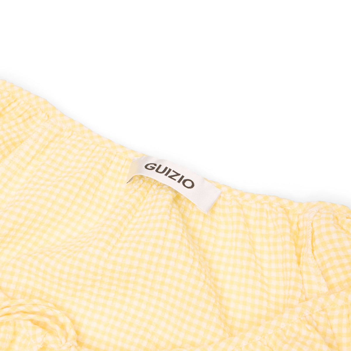 Danielle Guizio Ravello Gingham Top (Yellow) - Image 3