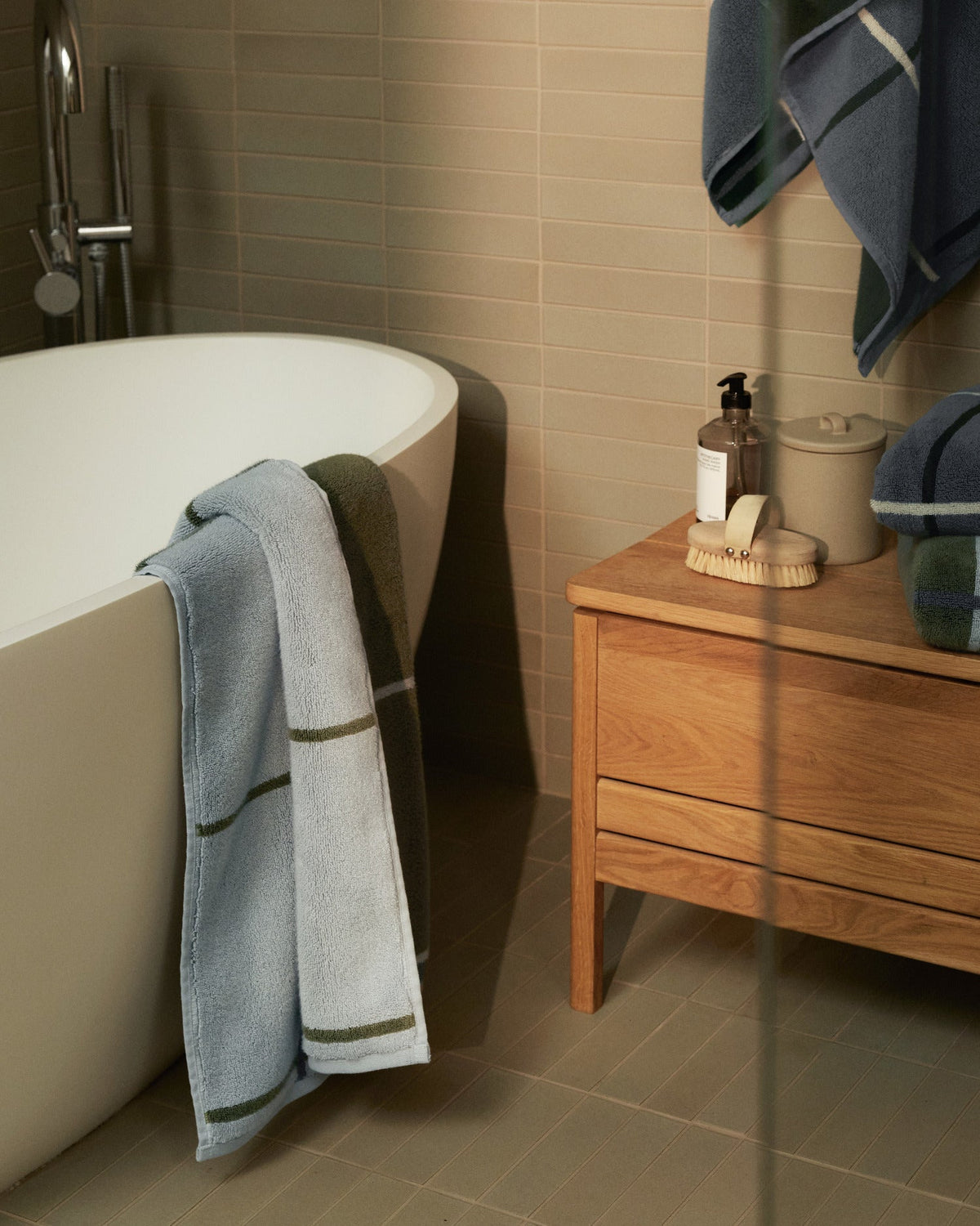 6+6 Organic Plush Bath Bundle - Thyme Windowpane - Image 5