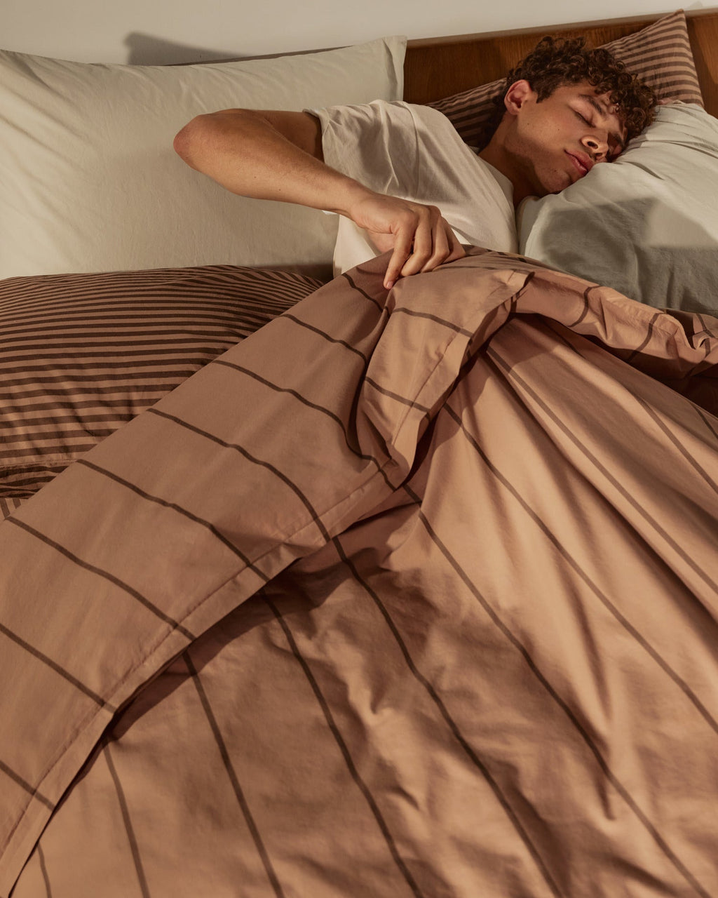 Percale Duvet Cover (Adobe Stripe) - Image 2