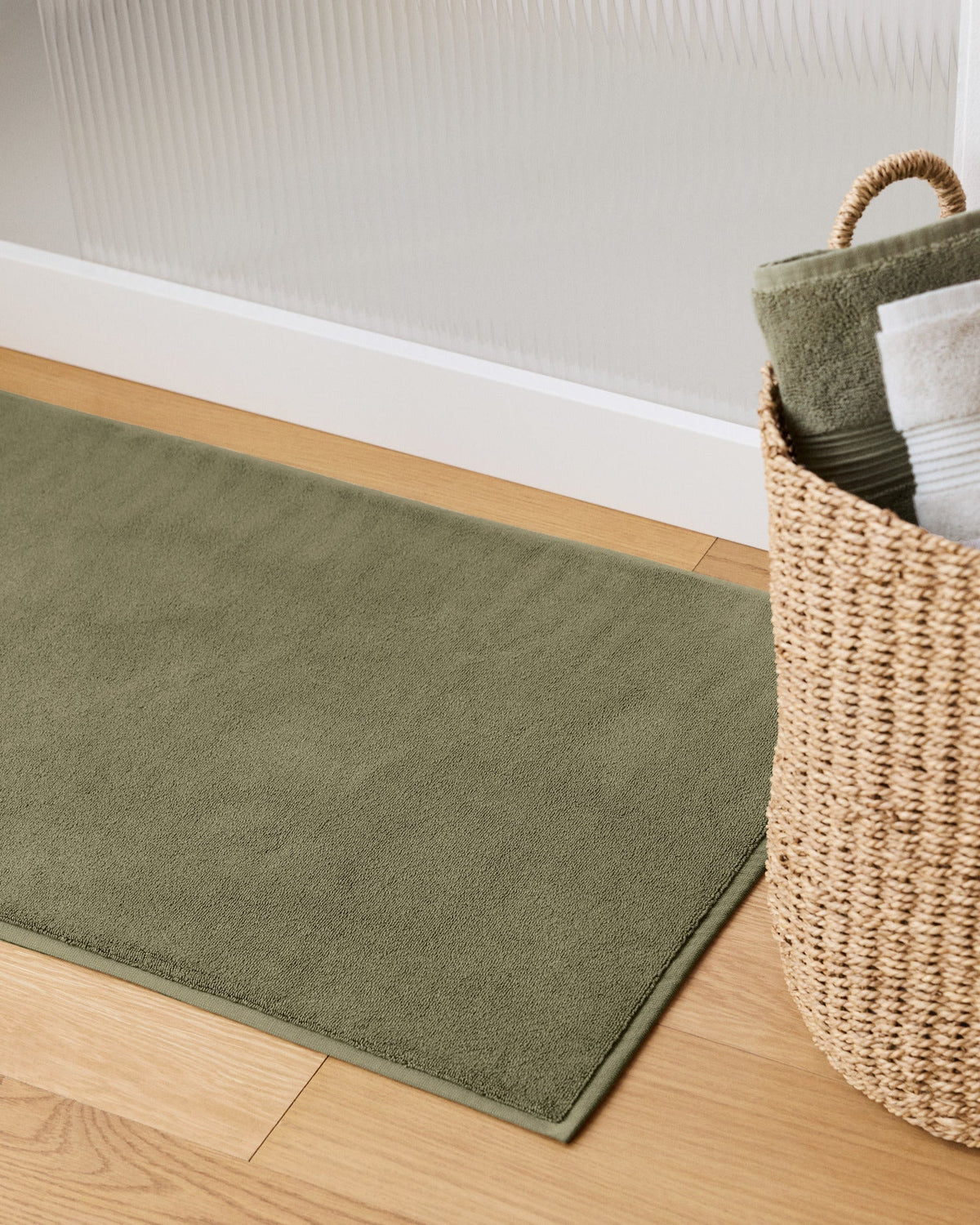 Classic Turkish Cotton Tub Mat (Thyme) - Image 2