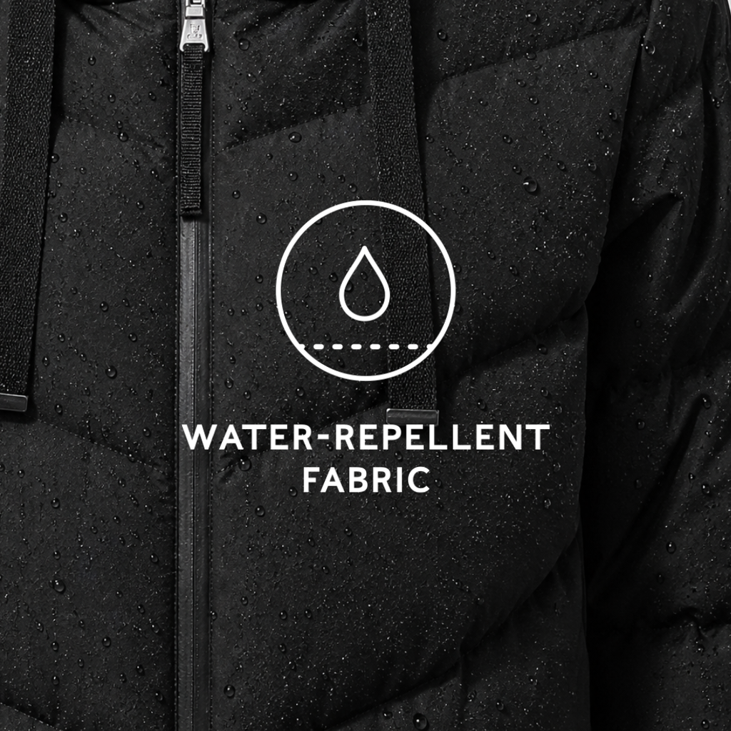 Raleigh Luxe Womens Shower Resistant Down Insulated Jacket - Black - Image 11