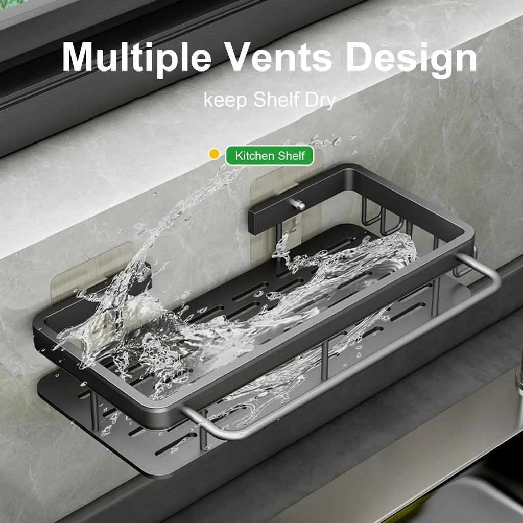 Wall-Mounted Kitchen Sink Drainer & Sponge Holder - Image 2