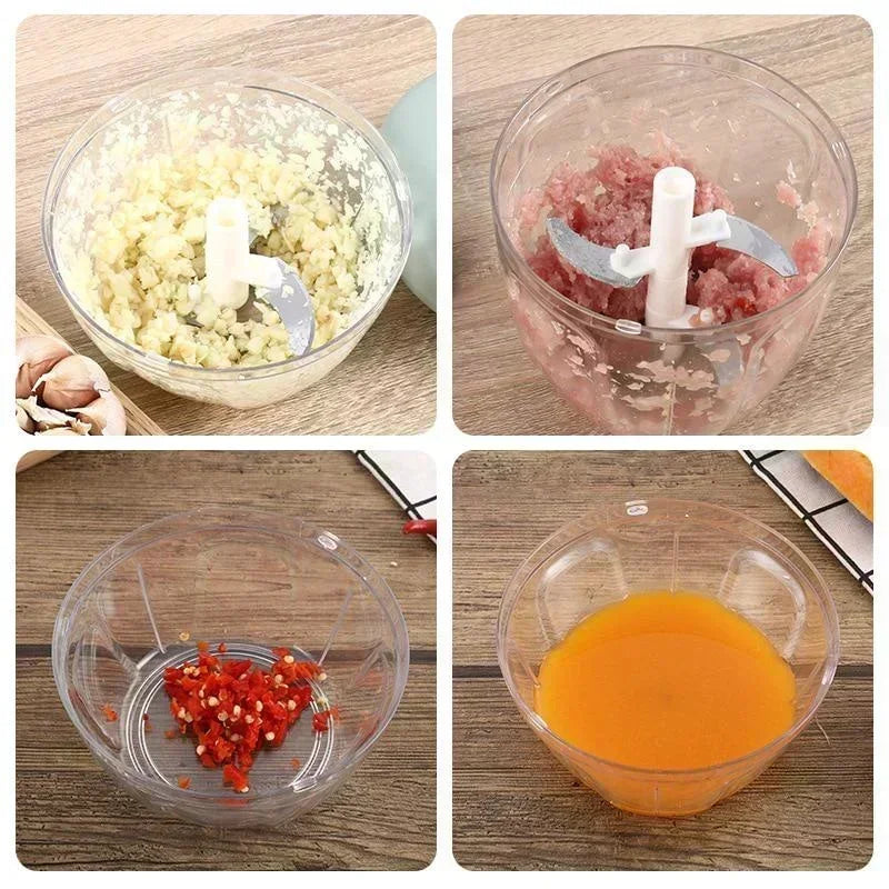 Manual Garlic Press & Multi-Function Food Chopper - Image 5