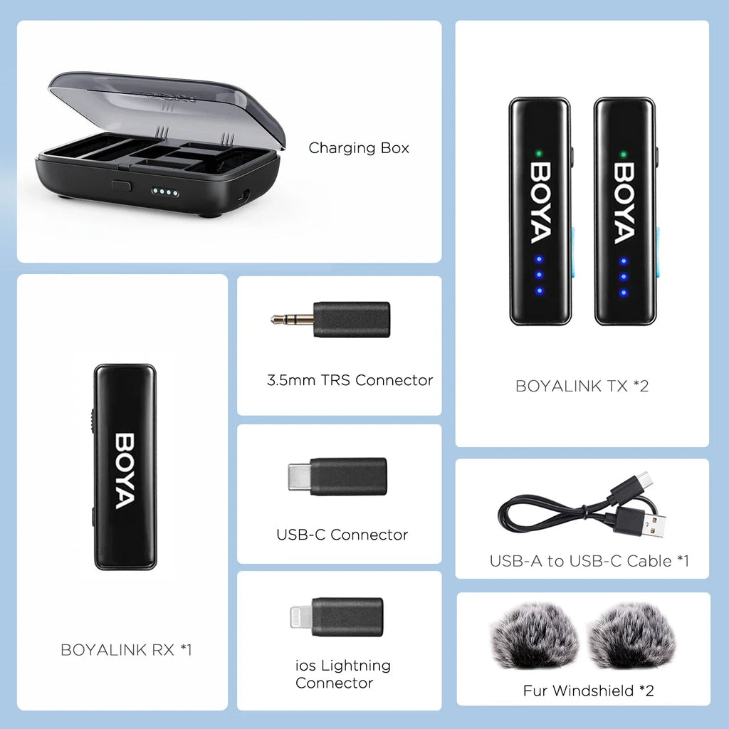 BOYA BOYALINK 2 Wireless Lavalier Microphone - Image 12