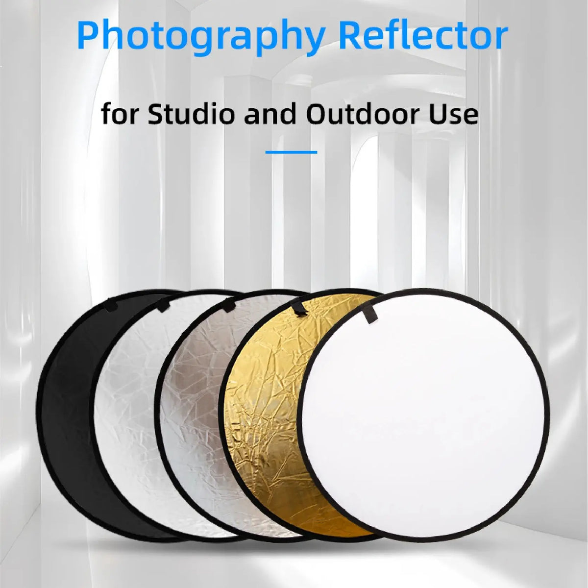 RF01 5-in-1 Collapsible Round Photography Reflector - Image 7