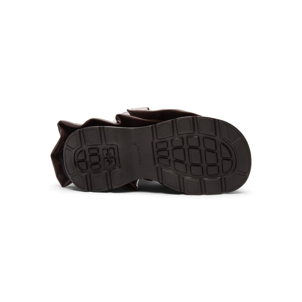 GANNI Kat Croc High Boot (Chocolate Fondant) - Image 5