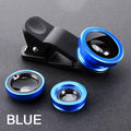 3-in-1 Smartphone Camera Lens Kit - Blue