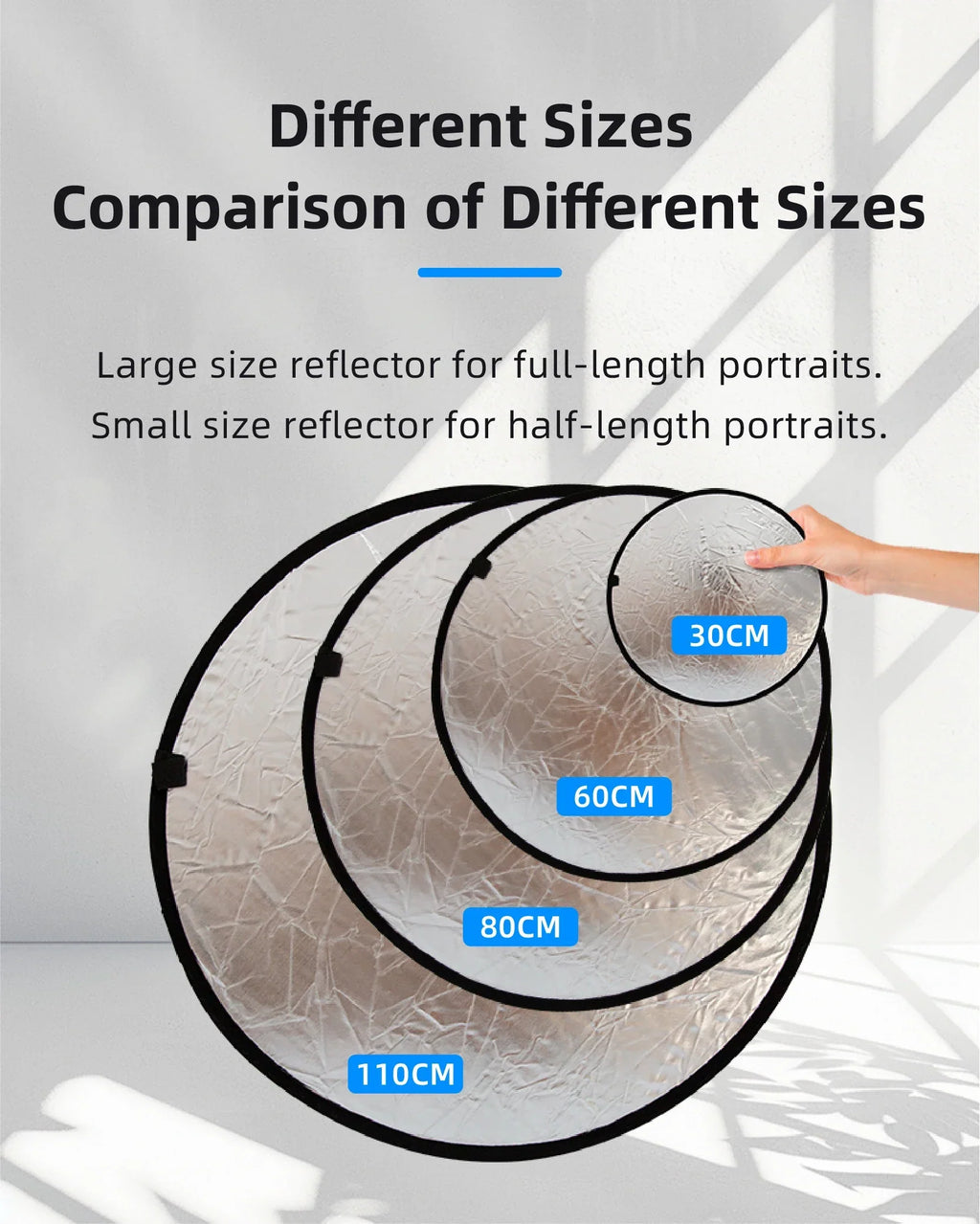 RF01 5-in-1 Collapsible Round Photography Reflector - Image 3