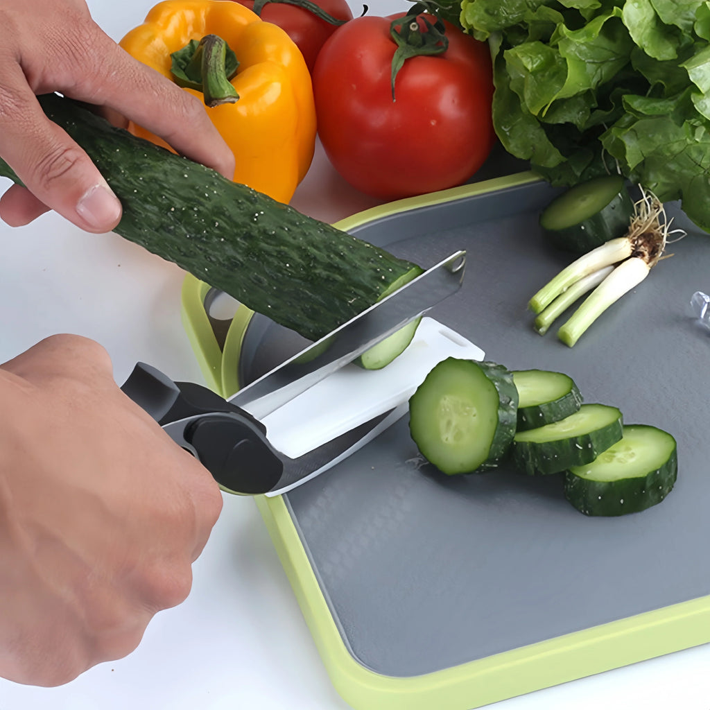 Multifunctional Separable Kitchen Knife, Cutting Board & Wavy Scissors - Image 6