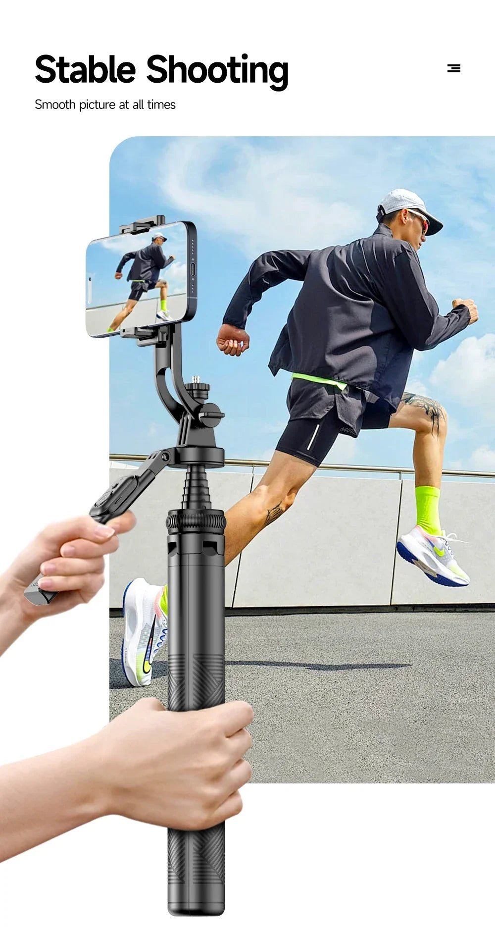 Tripod Stand with Wireless Bluetooth Remote - Image 10