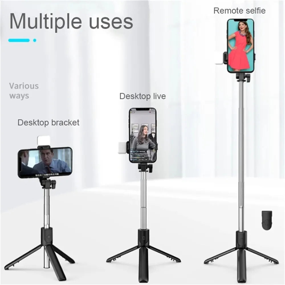 3-in-1 Selfie Stick Bluetooth Remote Tripod - Image 6