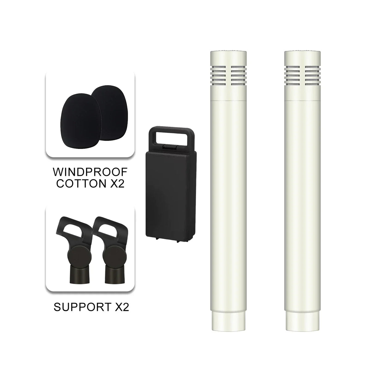 C02 Champagne Colored Metal Condenser Microphone - 2PCS