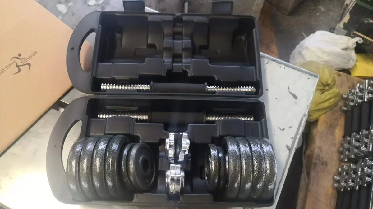 10kg-30kg Adjustable Cast Iron Dumbbells Set - Image 6
