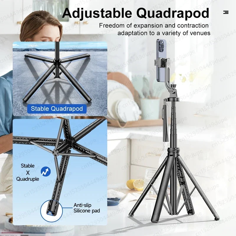 Tripod Stand with Wireless Bluetooth Remote - Image 5