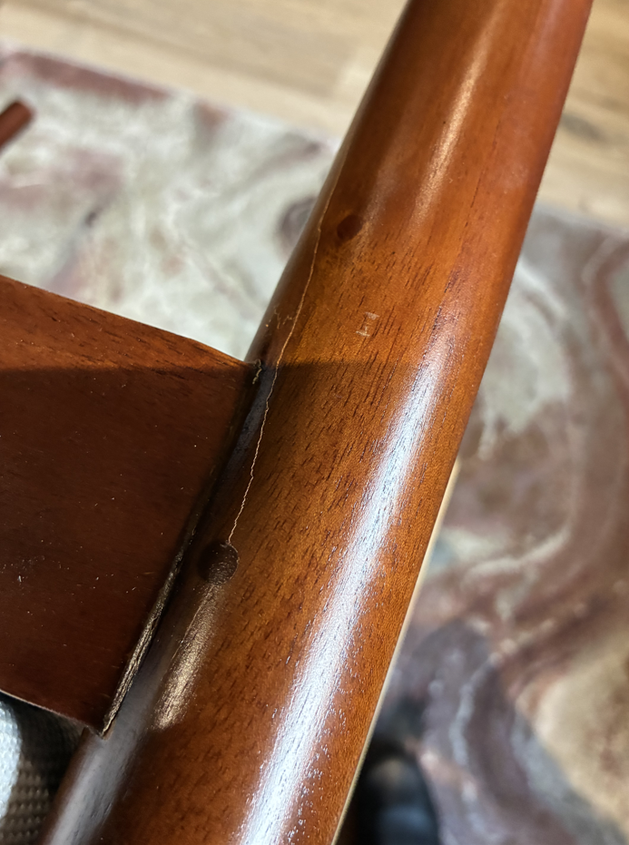 Solid Mahogany Dining Chair (Small Crack) - Image 2