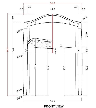 Solid Mahogany Dining Chair (Small Crack) - Image 3