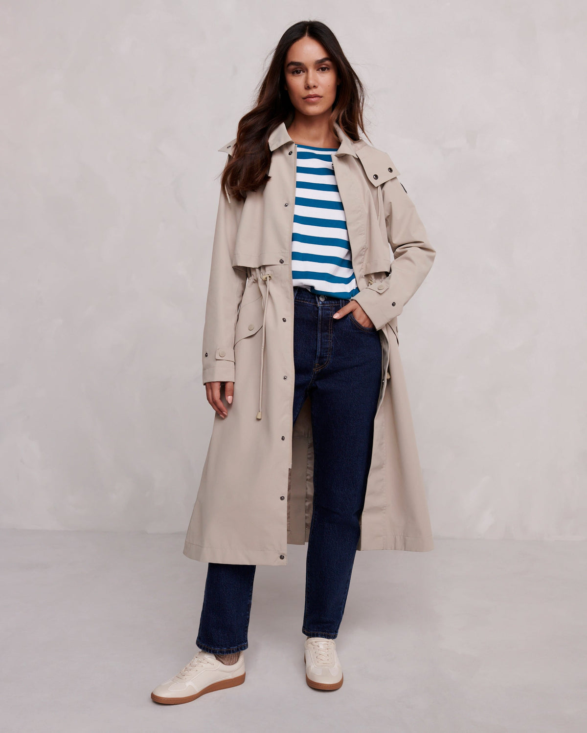 Alva Womens Waterproof Trench Coat - Taupe - Image 10