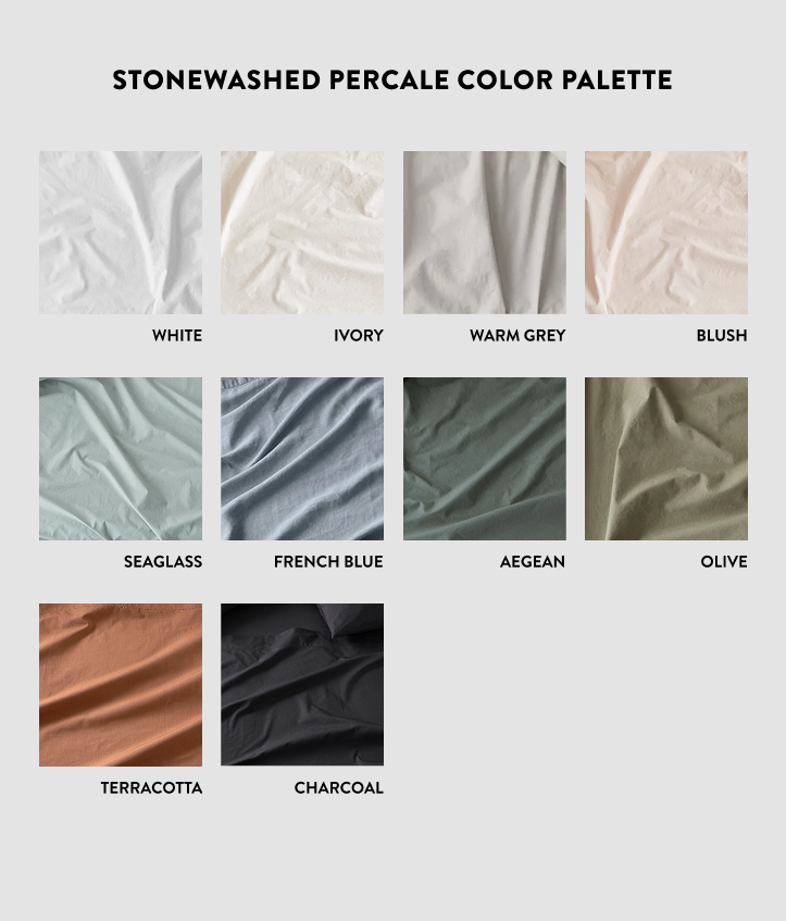 Stonewashed Organic Cotton Percale Shams - Image 32