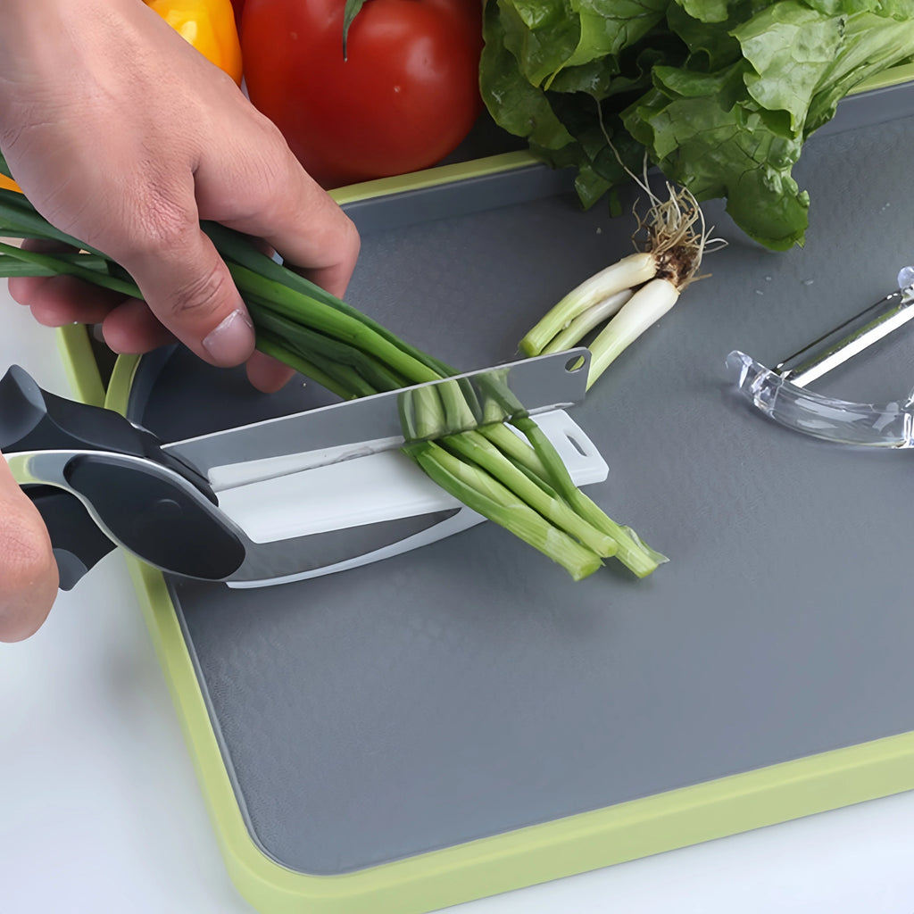 Multifunctional Separable Kitchen Knife, Cutting Board & Wavy Scissors - Image 7
