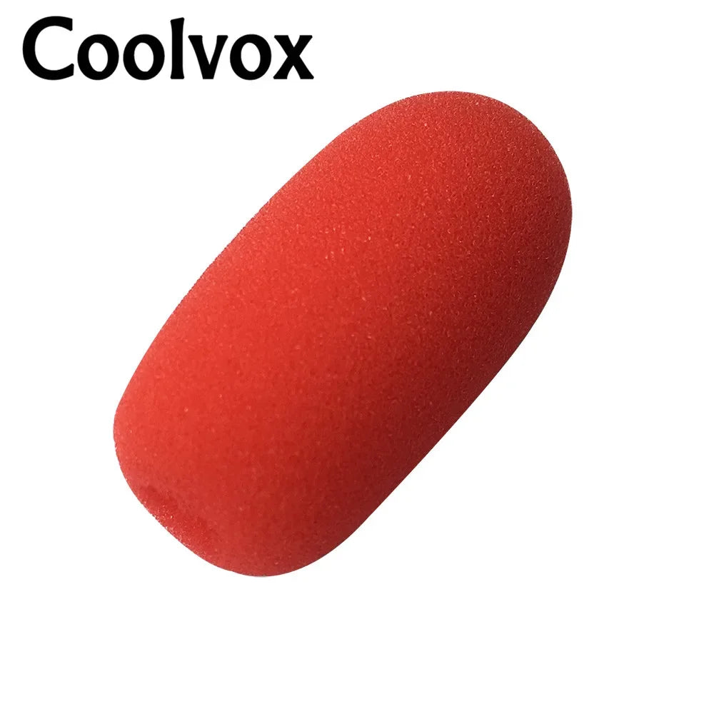 5pcs Wired & Wireless Conference Microphone Foam Windscreen Covers - 5pcs red