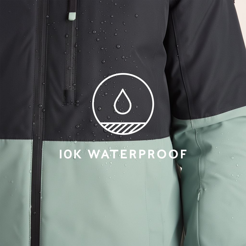 Samoens Mens Waterproof Ski Jacket - Steel Teal/Black - Image 19