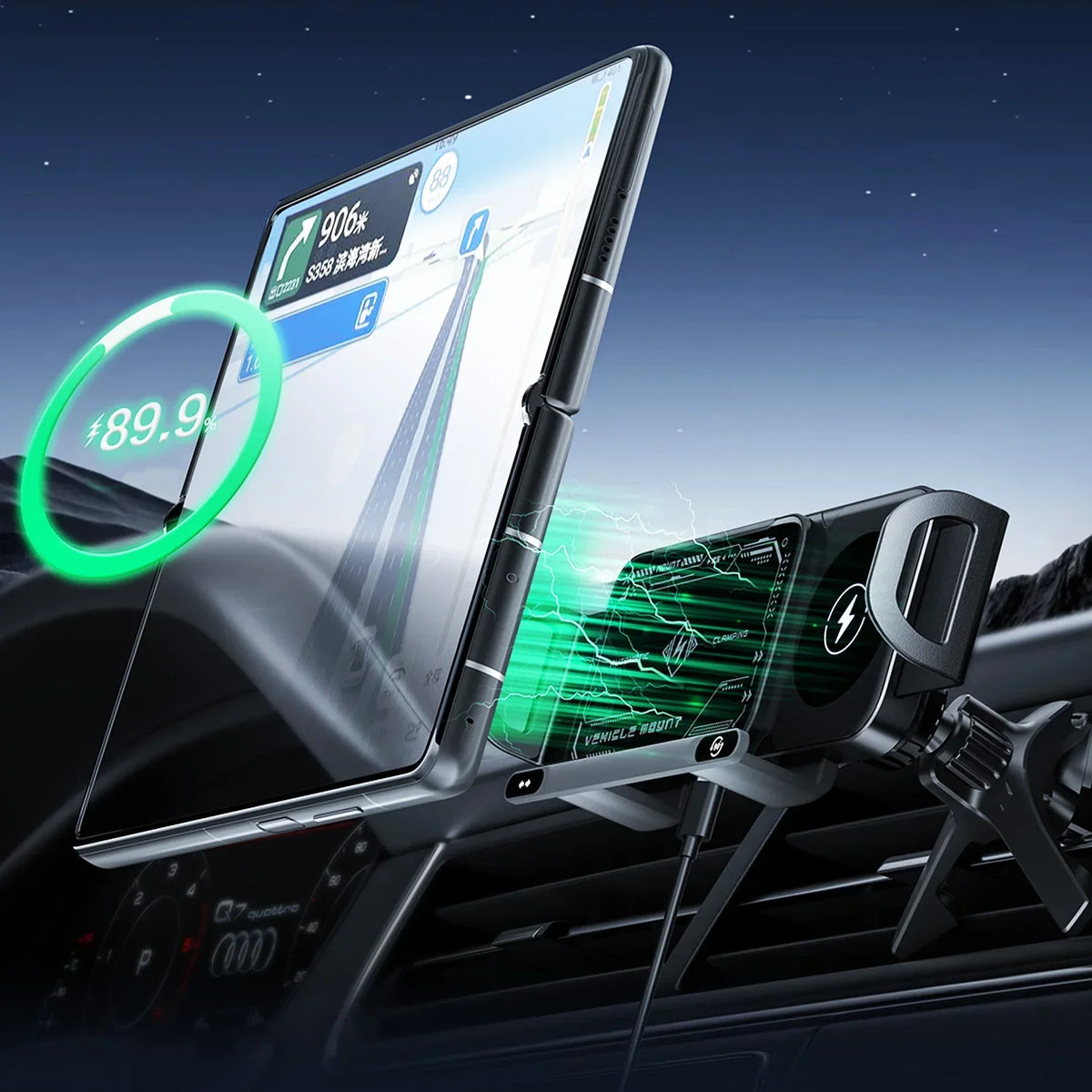 Foldable Wireless Car Phone Holder - Image 8