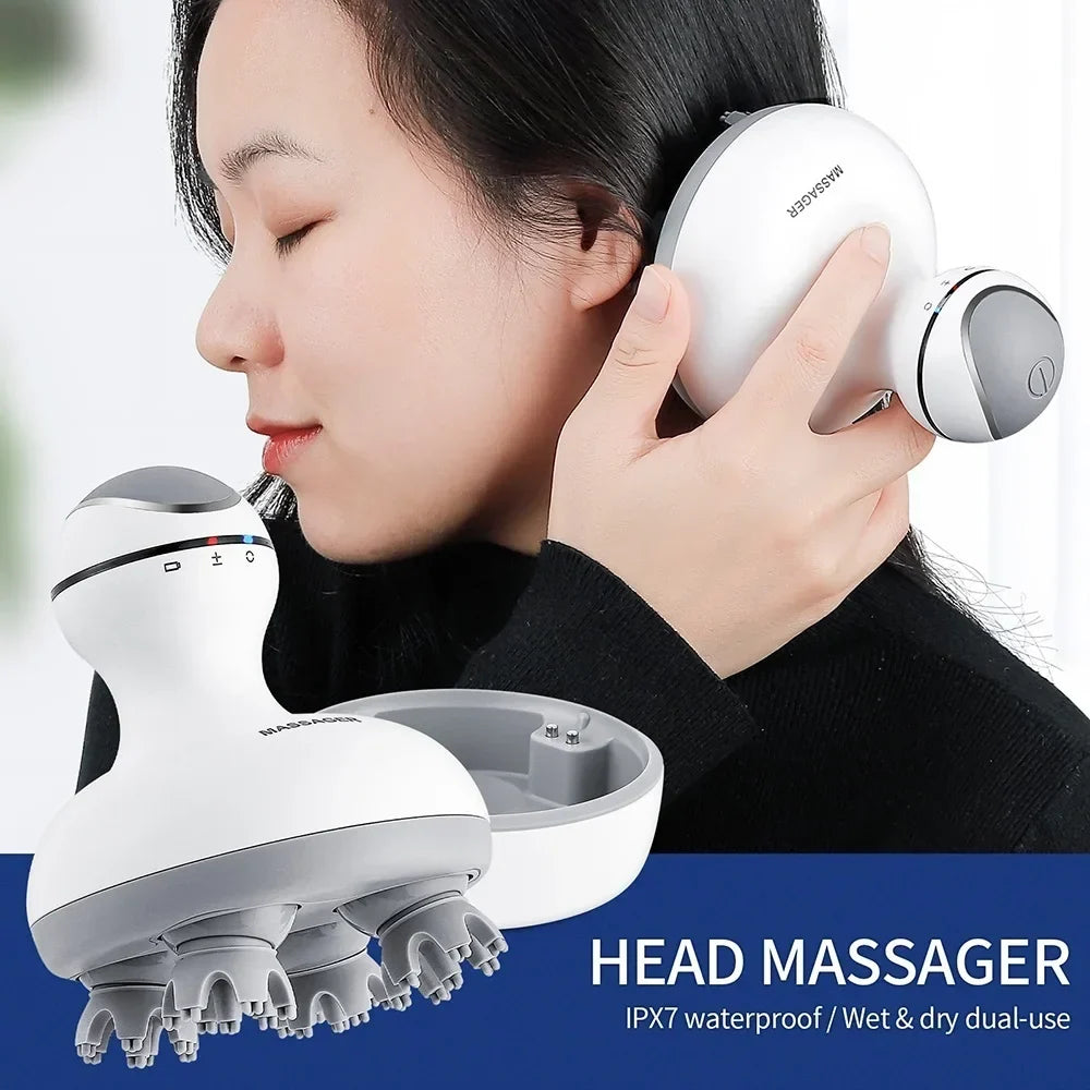 3D Waterproof Electric Head Massager - Image 9