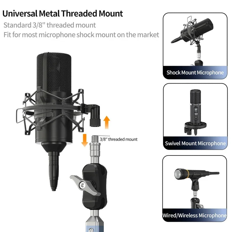 Mic Boom Arm Microphone Stand - Image 2