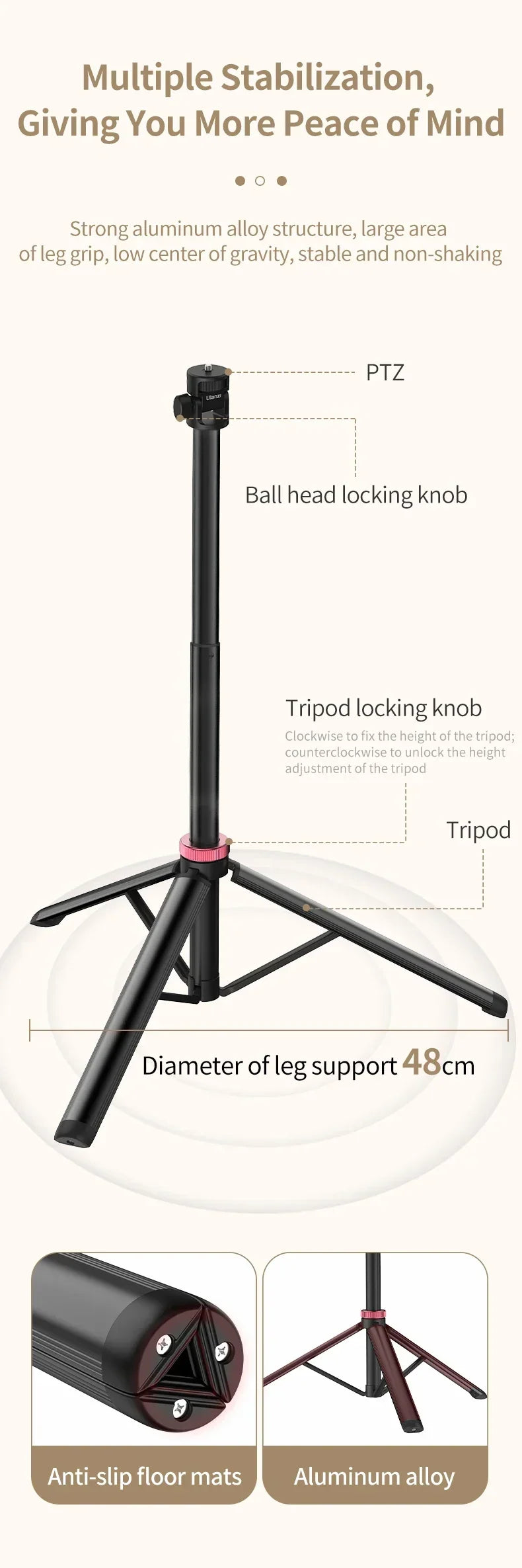 Ulanzi MT-79 2M Portable Universal Tripod - Image 8