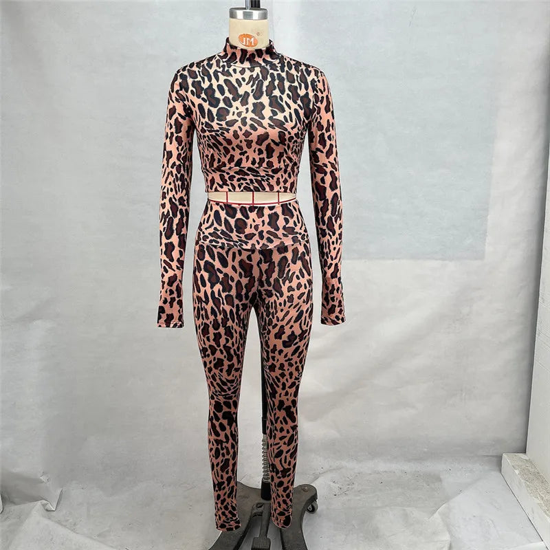 Shestyle Leopard Print Two-Piece Women’s Workout Set - Image 4