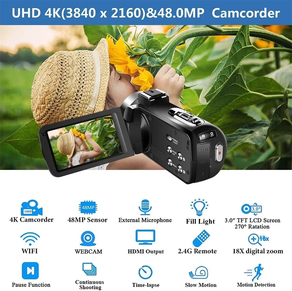 KOMERY 4K WiFi Video Camcorder - Image 7