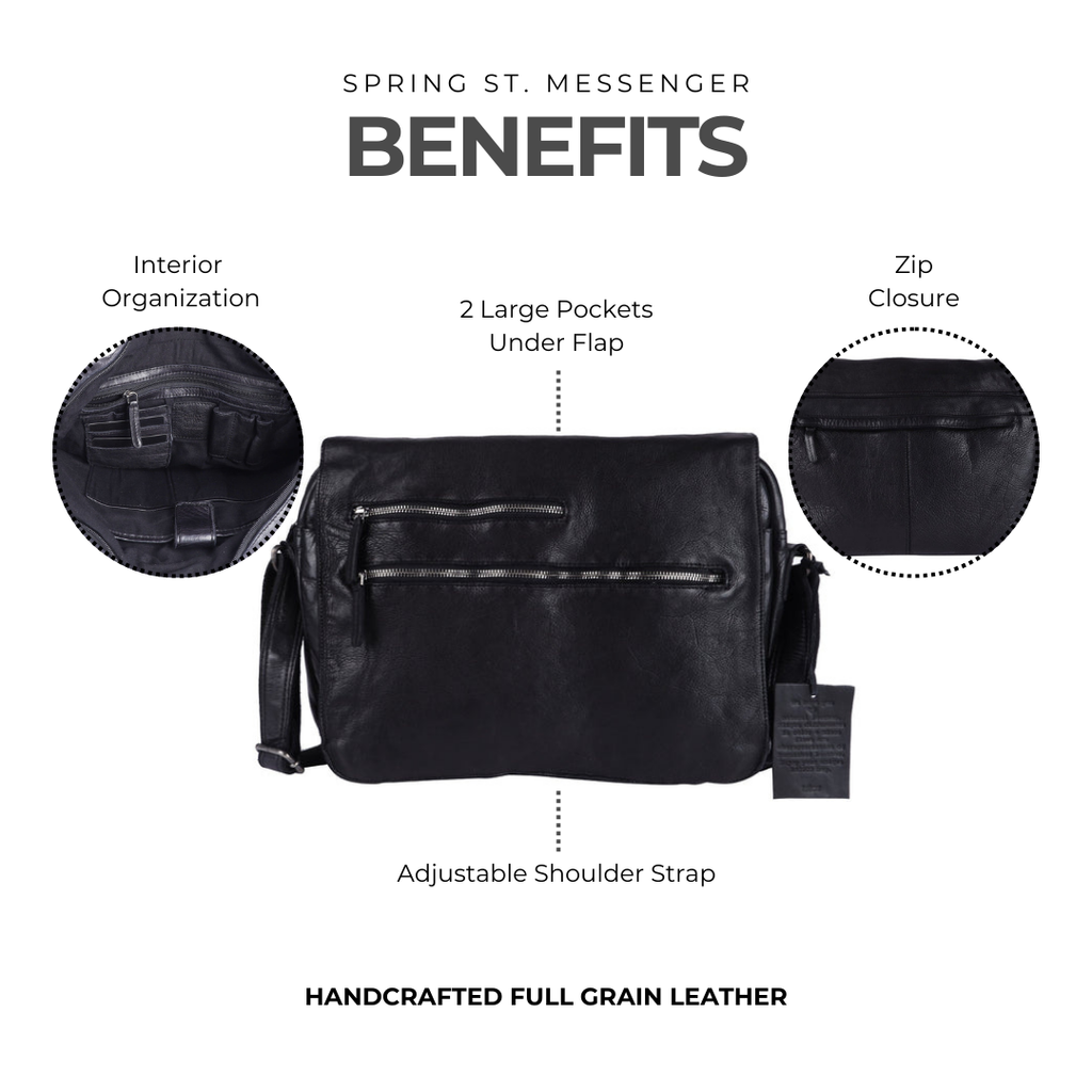 Spring St. Leather Messenger Bag - Image 9