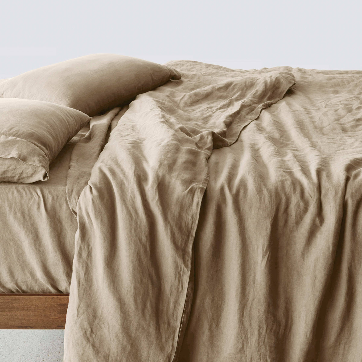 Stonewashed Linen Duvet Cover - Barley
